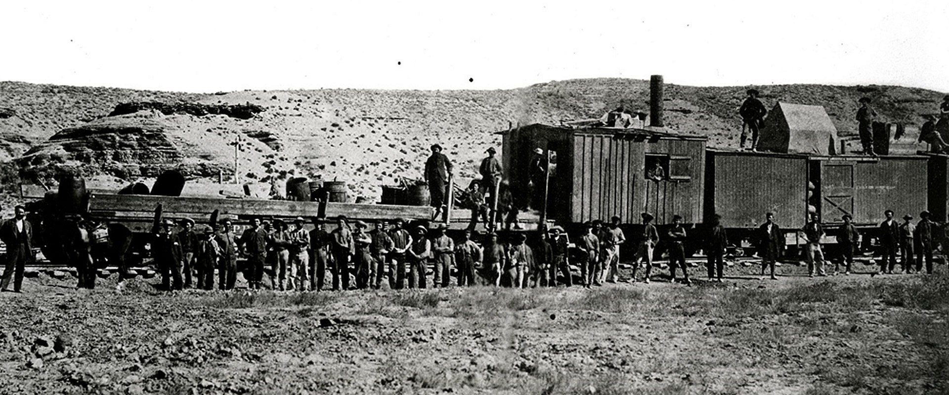 Train construction workers in Carbon County